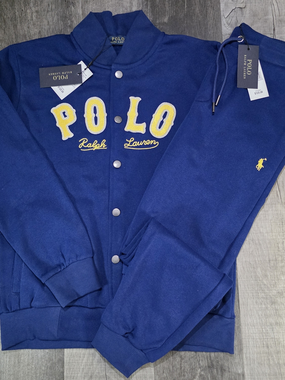 (NWT) Polo Ralph Lauren Blue Men’s Varsity Tracksuit Set
